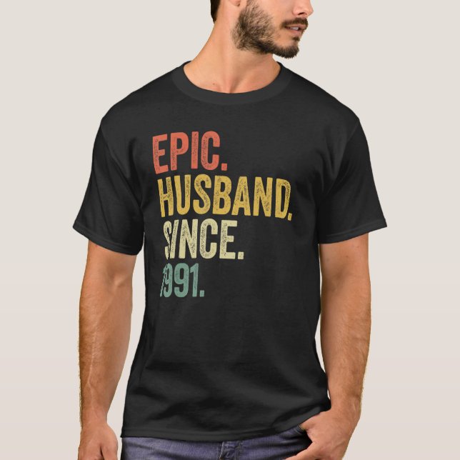 Epic Make sedan 1991 32 år 32:a Bröllop Anni T Shirt (Framsida)