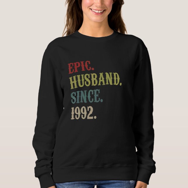 Epic Make sedan 1992: Retro 30:e Bröllop Anivers T Shirt (Framsida)