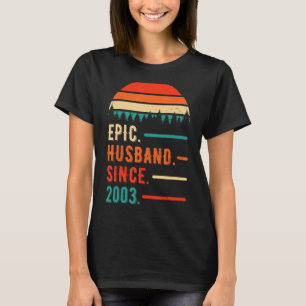 Epic Make sedan 2003 19 år 19:e Bröllop Anni T Shirt