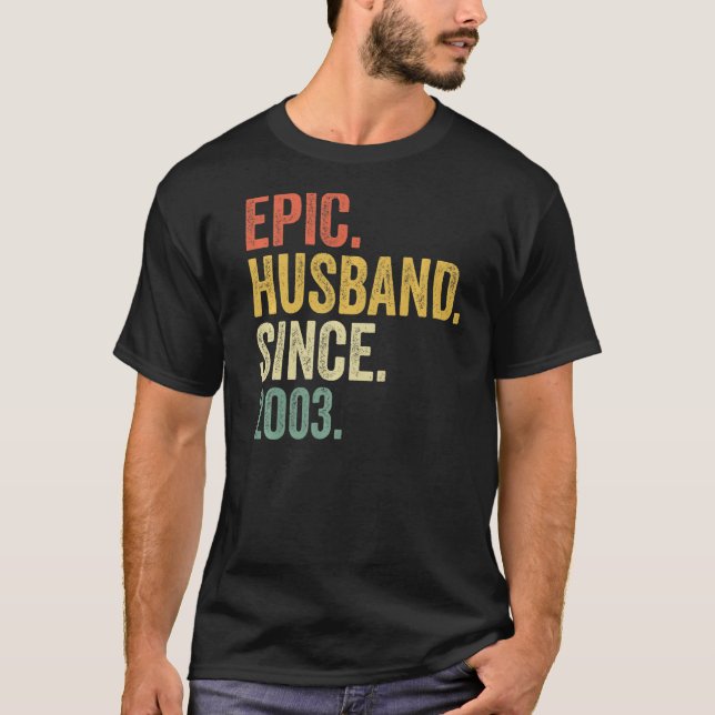 Epic Make sedan 2003 20 år 20:e Bröllop Anni T Shirt (Framsida)