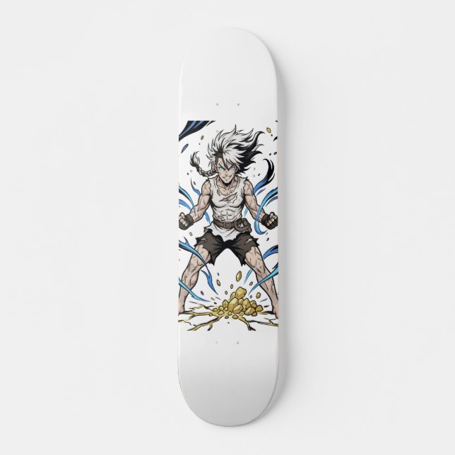 Epic Manga Warrior Power Awakening Illustration Mini Skateboard Bräda 18,5 Cm (Framsida)
