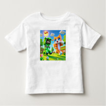 "Epic Minecraft Inspired Småbarn T-Shirt Cat kärle