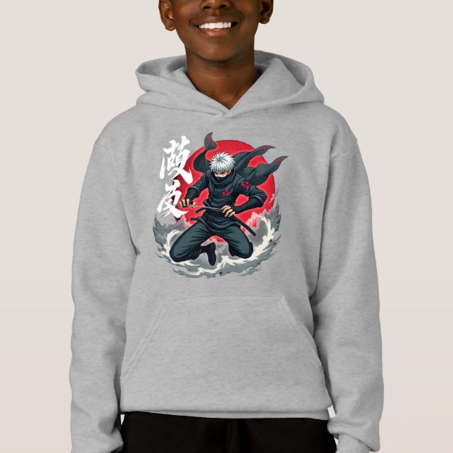 Epic Ninja Warrior- Japanska samurai Anime Shinobi T Shirt (Framsida)