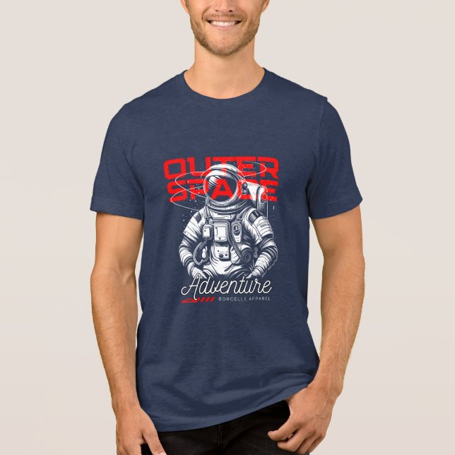 Epic Outer Space Adventure Astronaut Sci-Fi Unisex T Shirt (Framsida)