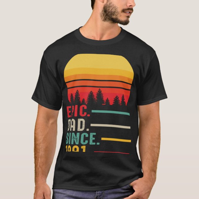 Epic Pappa sedan 1991 Lycklig Fars dag T Shirt (Framsida)