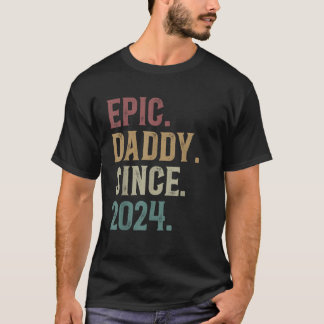 Epic-pappa sedan 2024 Vintage ny pappa först far T Shirt