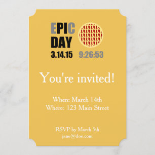 EPIC PI DAGY Party-inbjudningskort Inbjudningar