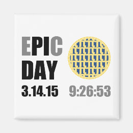 Epic Pi Day - E" PI" C Day Blueberry Lattice Paj Magnet