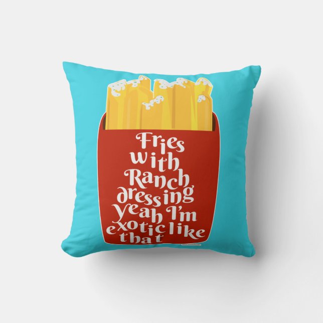 Epic Ranch på Fries Slogan Kudde (Framsida)
