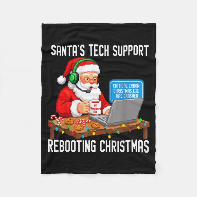 Epic Rebooting Support Tech Santa's Fleecefilt (Framsidan)