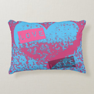 Epic Retro Färg Kärlek Heart Design Prydnadskudde