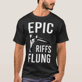 Epic Riffs Flung - Punk Sten med Retro Ca T Shirt