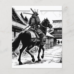 Epic Samurai Rider Manga Art Print Flygblad