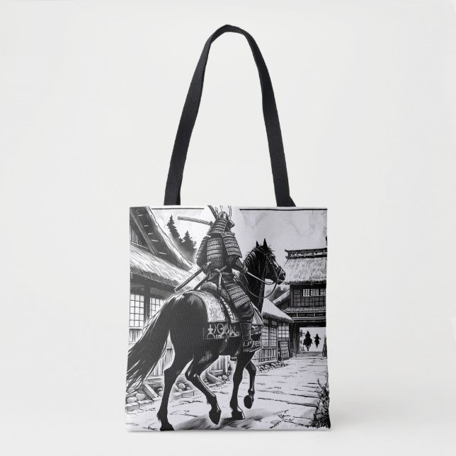 Epic Samurai Rider Manga Art Print Tygkasse (Framsida)