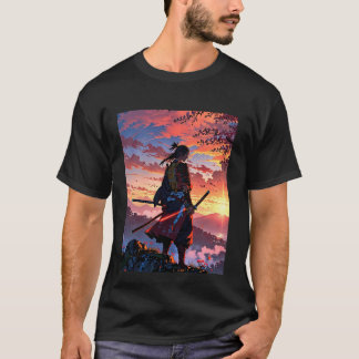 Epic Samurai Warrior T-Shirt Design - Anime Stil