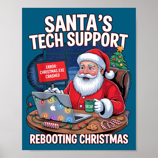 Epic Santa Rebooting Support s Tech Poster (Framsidan)