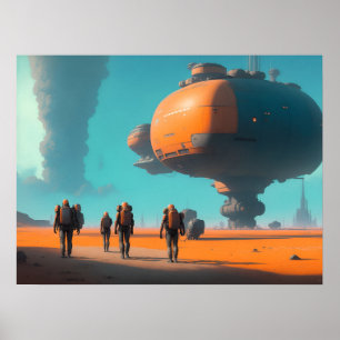 epic science fiction scen poster