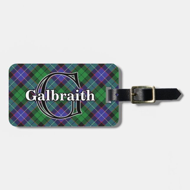 Epic Scotland Klan Galbraith Tartan Bagagebricka (Horisontell Framsida)