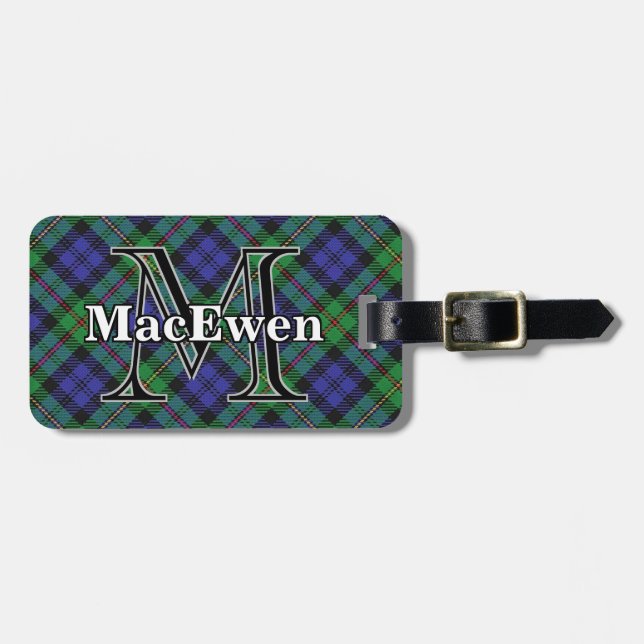 Epic Scotland Klan MacEwen Tartan Bagagebricka (Horisontell Framsida)
