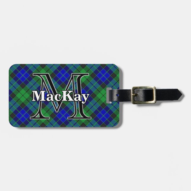Epic Scotland Klan MacKay Tartan Bagagebricka (Horisontell Framsida)