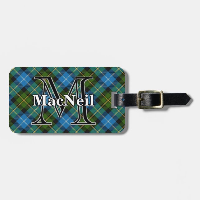 Epic Scotland Klan MacNeil Tartan Bagagebricka (Horisontell Framsida)