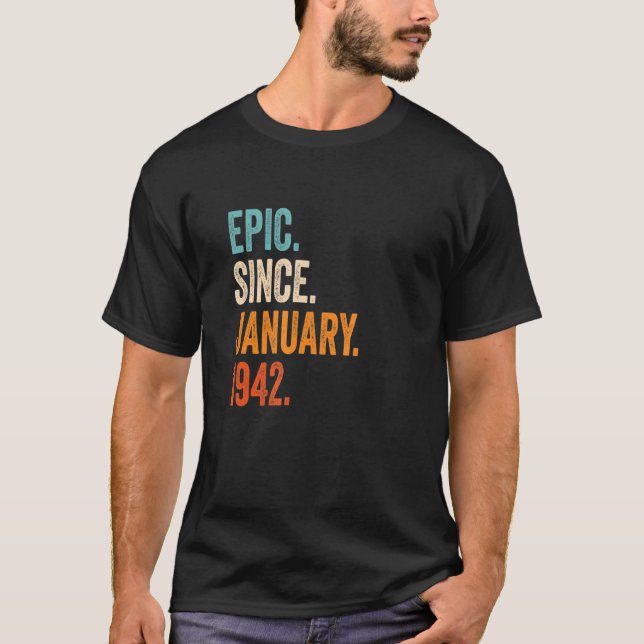 Epic sedan januari 1942 81:a födelsedagen t shirt (Framsida)