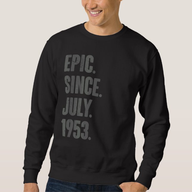 Epic sedan juli 1953 69 år gammal 69:e födelsedage lång ärmad tröja (Framsida)