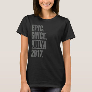 Epic sedan juli 2017 5 år gammal 5:e födelsedagen t shirt