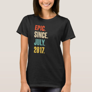 Epic sedan juli 2017 5 år gammal 5:e födelsedagen t shirt