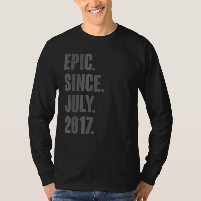 Epic sedan juli 2017 5 år gammal 5:e födelsedagen t shirt (Framsida)