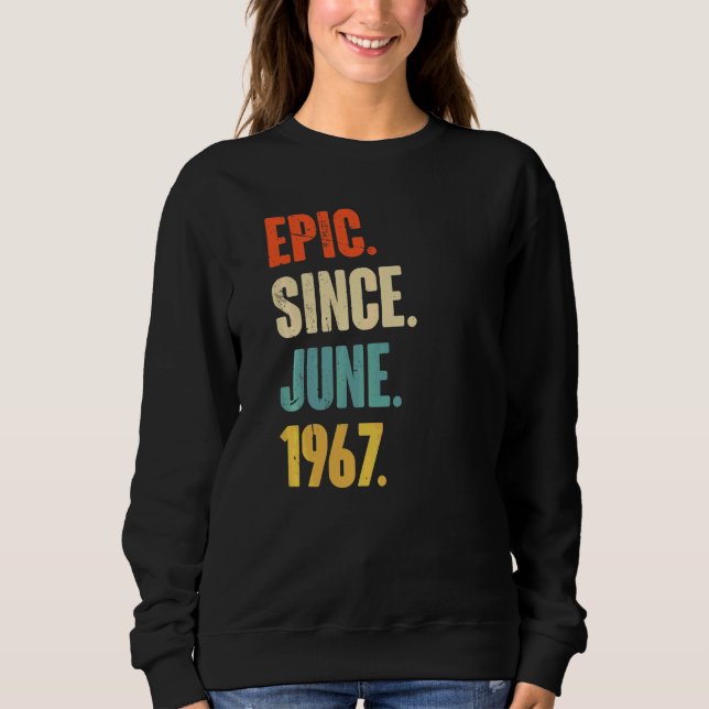Epic sedan juni 1967 55 år gammal 55:e födelsedage t shirt (Framsida)