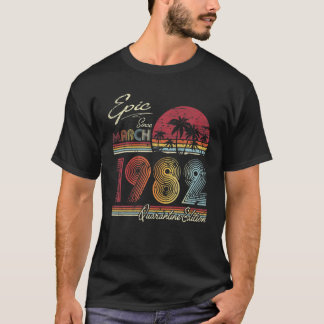 Epic sedan mars 1982 39 år 39:e karantänbir t shirt