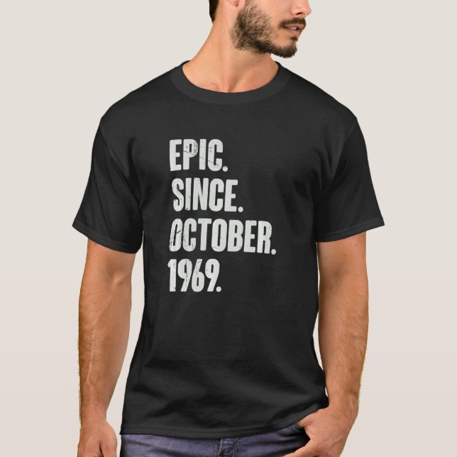 Epic sedan oktober 1969 53 år gammal 53:e födelsed t shirt (Framsida)