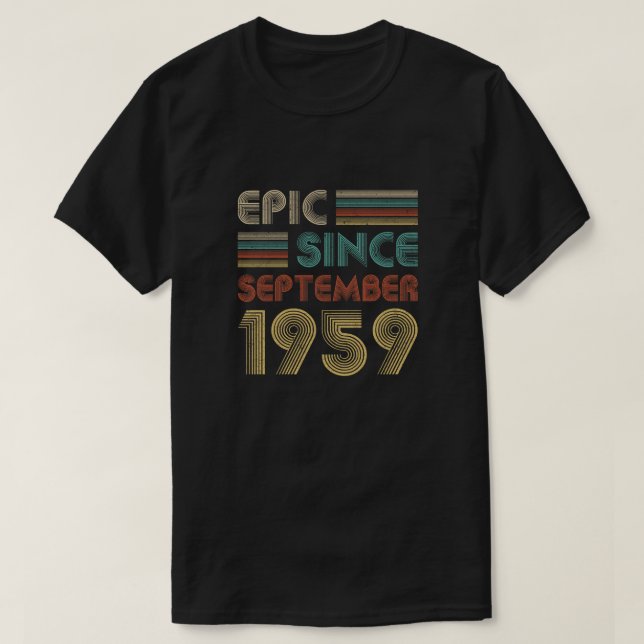 Epic sedan september 1959 60:e födelsedagen Gift 6 T Shirt (Design framsida)