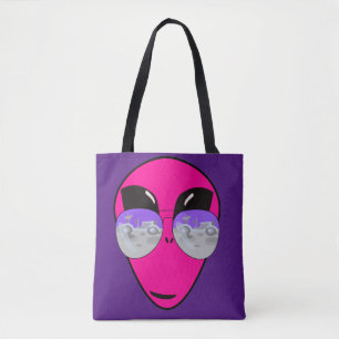 Epic Shades Alien Head Roligt Tecknad Tygkasse