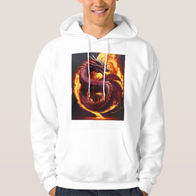 "Epic Snake Dragon Tee - Fire Unleaschad!" Hoodie (Framsida)