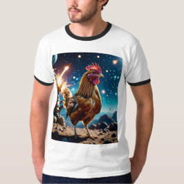 Epic Space Chicken Battle Galaxy Tshirt T Shirt
