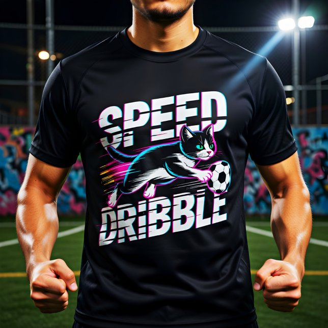 Epic Speed of Dribble Cat For Soccer Fans T Shirt (Skapare uppladdad)