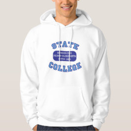 Epic State College Funny Blueprint Påstående Hoodie