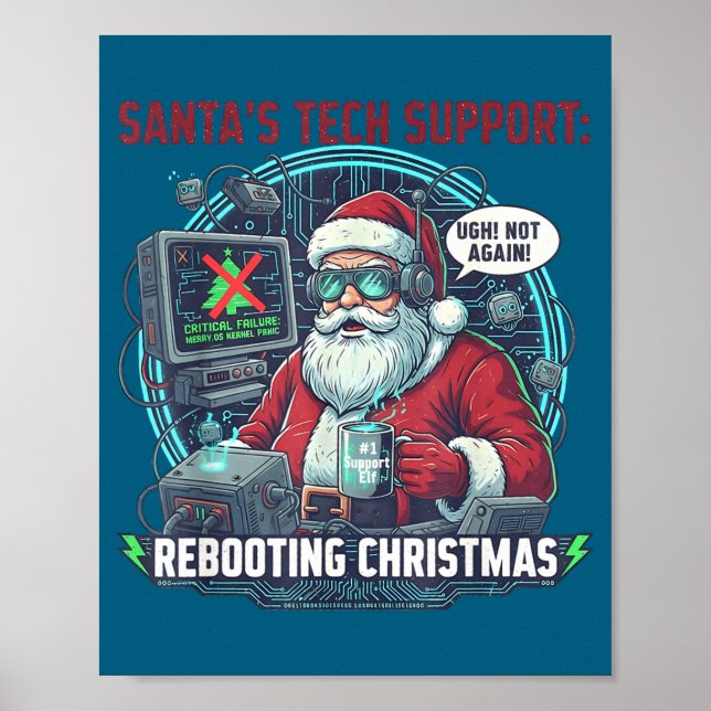 Epic Support Santa Rebooting s Tech Poster (Framsidan)