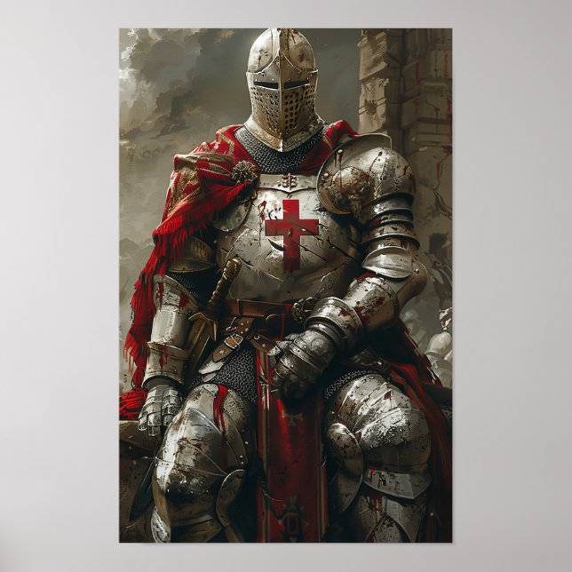 Epic Templar Knight - Hyper Realistic Poster (Framsidan)