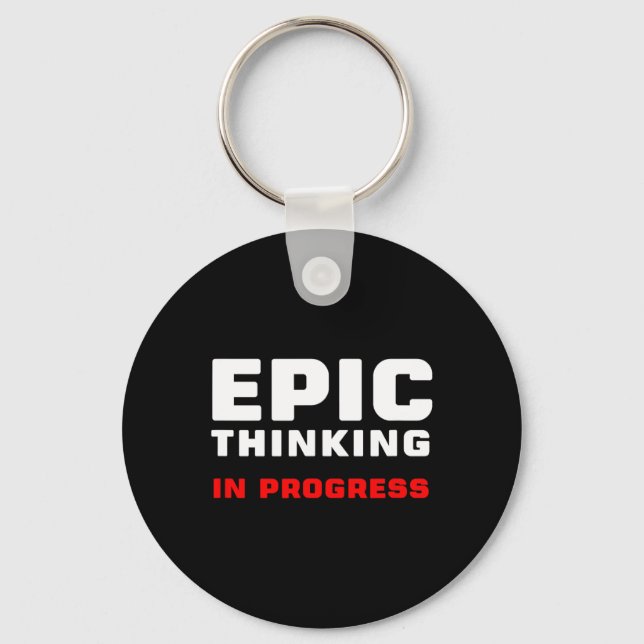 Epic Thinking In Progress Big Ideas Introvert Game Nyckelring (Framsida)