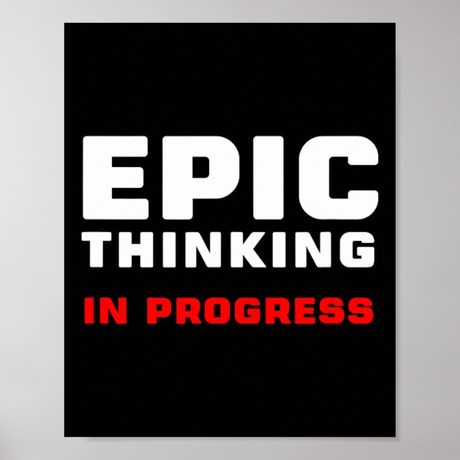 Epic Thinking In Progress Big Ideas Introvert Game Poster (Framsidan)