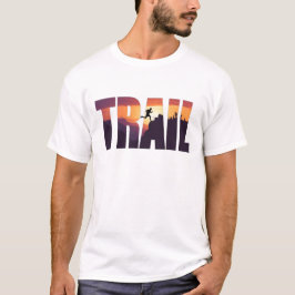 Epic TRAIL Mountain Silhouette Graphics T Shirt