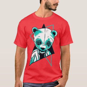 Epic Trippy Panda Rave Design Abstrakt T Shirt