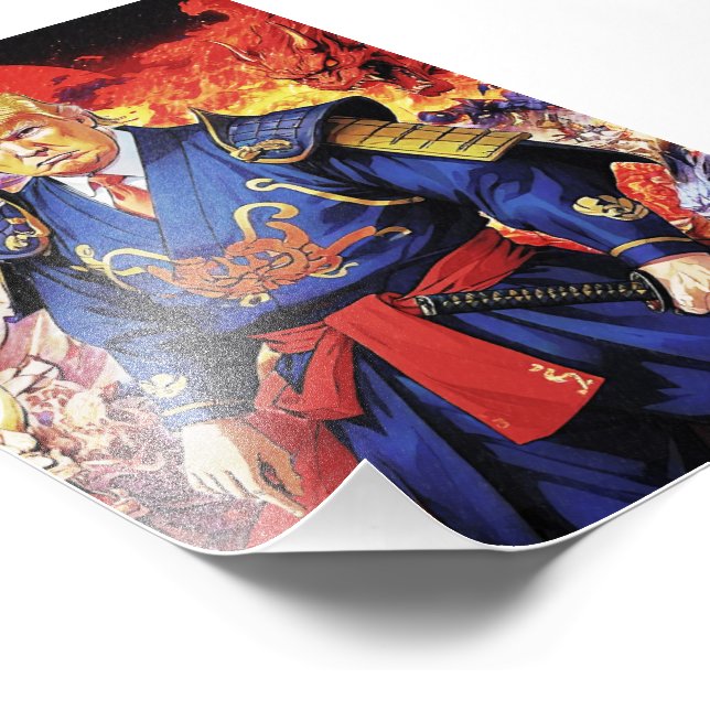 Epic Trump Samurai Anime Fototryck (Hörn)