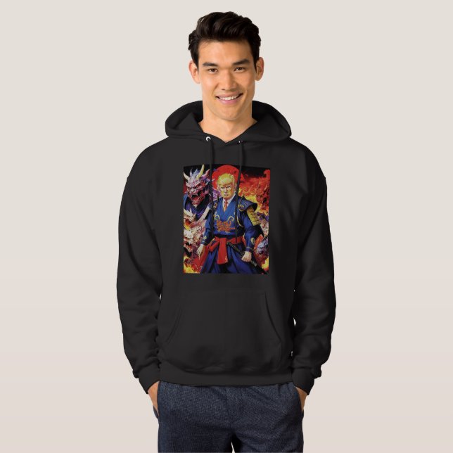 Epic Trump Samurai Anime Hoodie (Hel framsida)