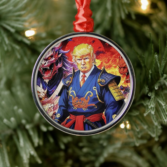 Epic Trump Samurai Anime Julgransprydnad Metall (Träd)