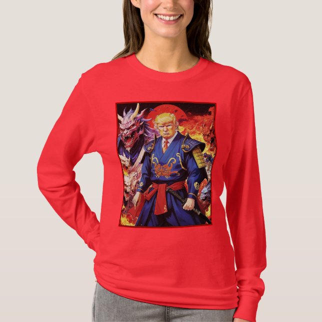 Epic Trump Samurai Anime T Shirt (Framsida)