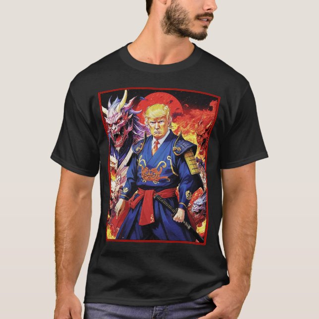 Epic Trump Samurai Anime T Shirt (Framsida)
